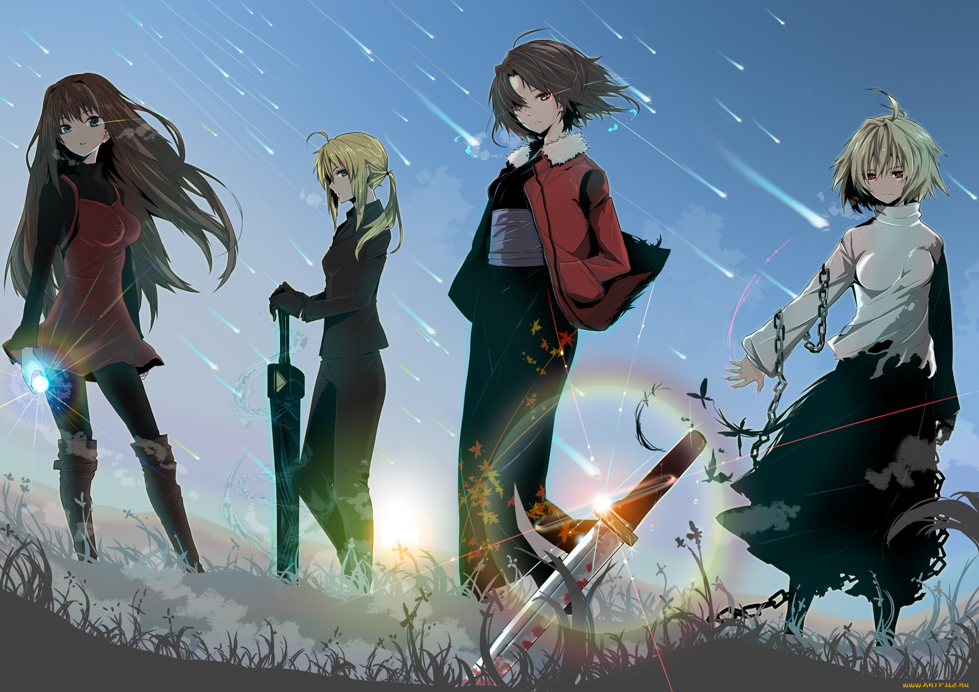 by, tokiti, , weapon, blood, technology, aozaki, aoko, arcueid, brunestud, ryougi, shiki, saber, type, moon